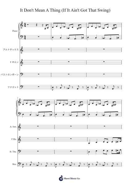 It Don't Mean a Thing (If It Ain't Got That Swing) Sheet Music by Gronise-Arr.Hores