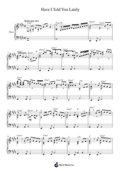 Have I Told You Lately Sheet Music by Van Morrison-Arr.Glacarr