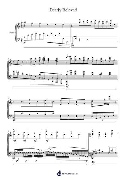 Dearly Beloved (Kingdom Hearts 3) Sheet Music by Yoko Shimomura-Arr.Jonqy Keyreed