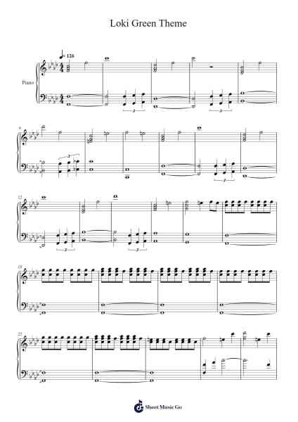 Loki Green Theme Sheet Music by Natalie Holt-Arr.Thadean Chilridge