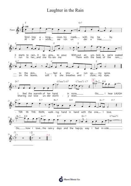 Laughter in the Rain Sheet Music by Neil Sedaka-Arr.Chilflower