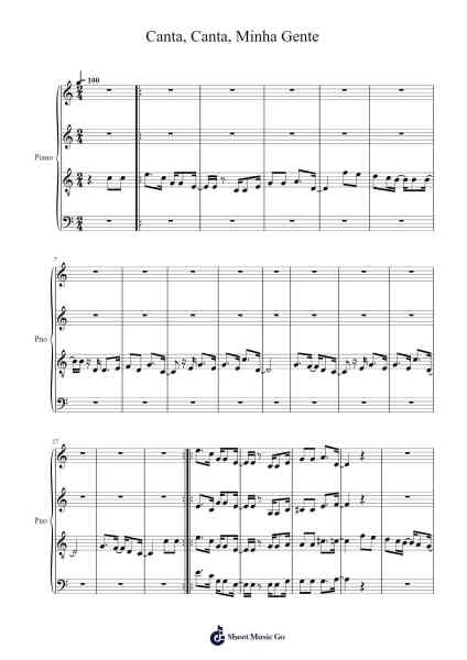 Canta, Canta, Minha Gente Sheet Music by -Arr.Louhal