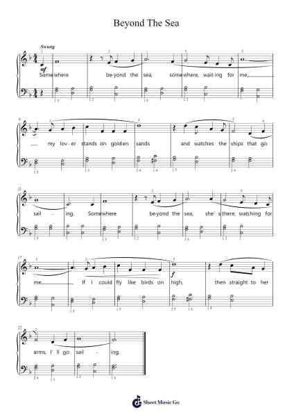 Beyond The Sea Sheet Music by Bobby Darin-Arr.Derion