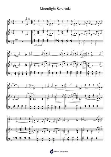 Moonlight Serenade Sheet Music by Glenn Miller-Arr.Ution Foxwer