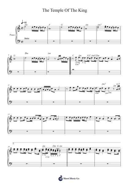 The Temple Of The King Sheet Music by Rainbow-Arr.Sinrin Sibylnice
