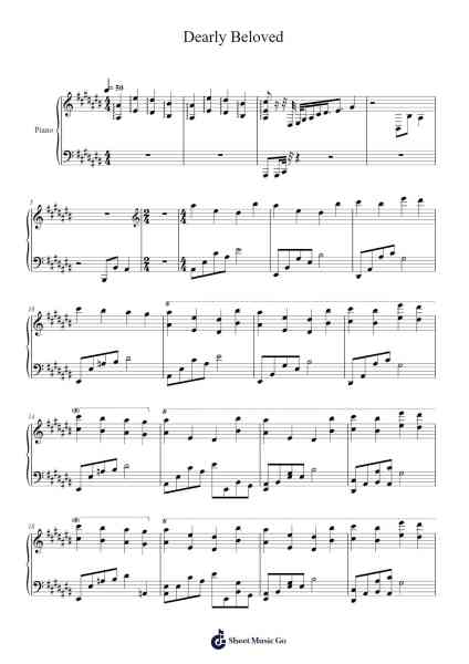 Dearly Beloved (Kingdom Hearts II) Sheet Music by Yoko Shimomura-Arr.Hodhill