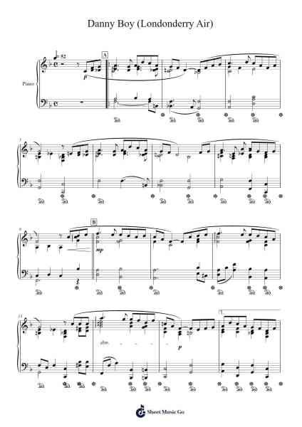 Danny Boy (Londonderry Air) Sheet Music by Misc Traditional-Arr.Anolds