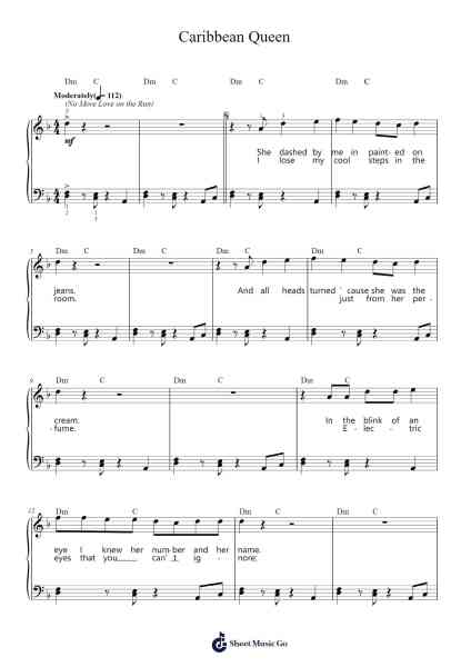 Caribbean Queen Sheet Music by Billy Ocean-Arr.Deirrine Sisibyl
