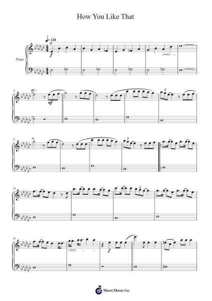 How You Like That Sheet Music by BLACKPINK-Arr.Copraine