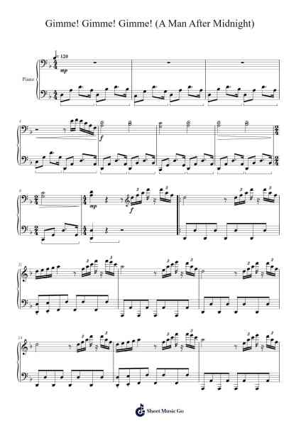 Gimme! Gimme! Gimme! (A Man After Midnight) Sheet Music by ABBA-Arr.Saulnick Huddon
