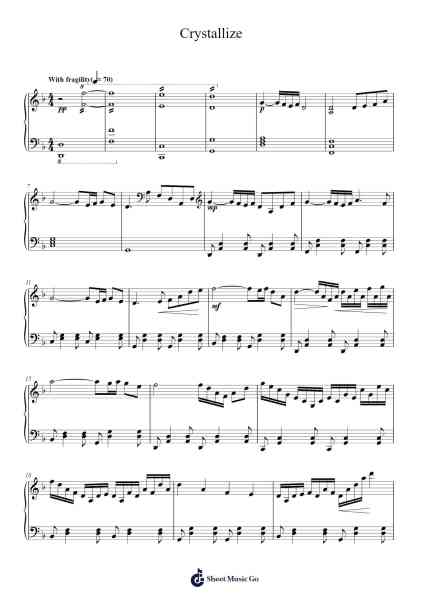 Crystallize Sheet Music by Lindsey Stirling-Arr.Housebuck Boylejones