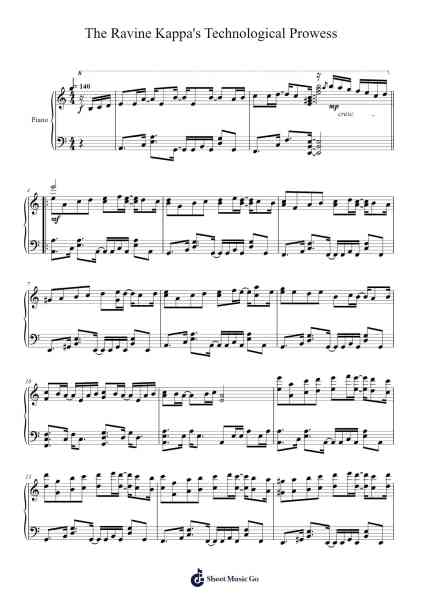 The Ravine Kappa's Technological Prowess Sheet Music by U2 Akiyama-Arr.Oryet Zosoll