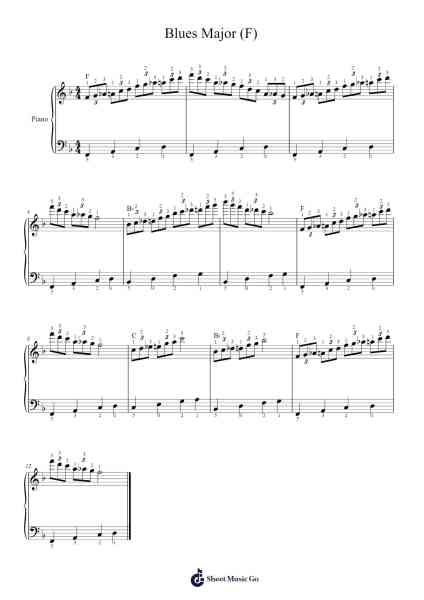 Blues Major (F) Sheet Music by N/A-Arr.Mccan