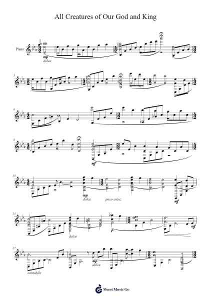 All Creatures of Our God and King Sheet Music by St. Francis of Assisi-Arr.Hodhill