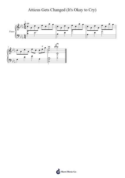 Atticus Gets Changed (It's Okay to Cry) Sheet Music by Owen Dennis/Chrome Canyon-Arr.Osrias Drewnia