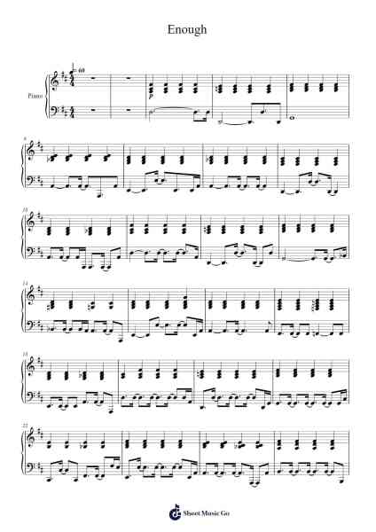Enough Sheet Music by OOHYO-Arr.Rydiah