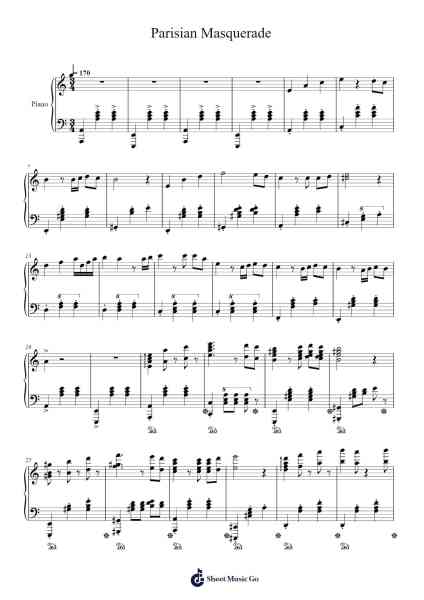 Parisian Masquerade Sheet Music by Joshua Kyan Aalampour-Arr.Fasthue