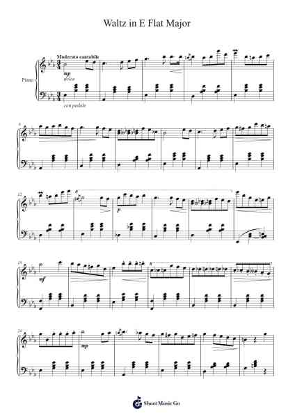 Waltz in E Flat Major Sheet Music by pinchoi-Arr.Vindred Swinglenn