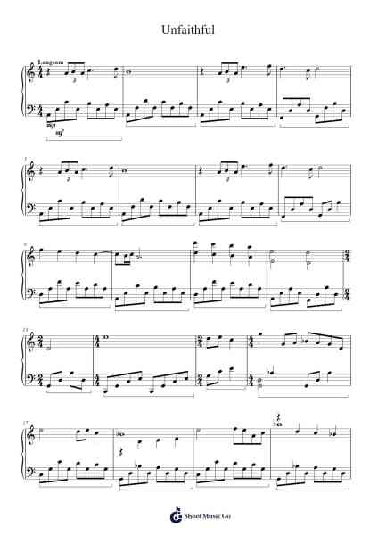 Unfaithful Notenblatt von Jan A.P. Kaczmarek-Arr.Alickthodore