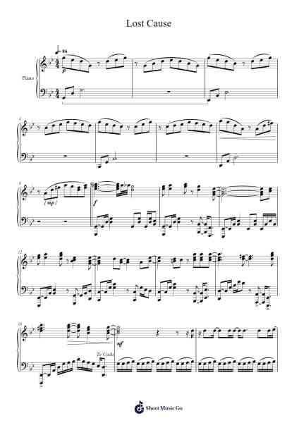 Lost Cause Sheet Music by Imagine Dragons-Arr.Flowergess