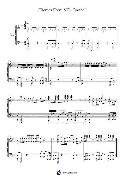 Themes From NFL Football Sheet Music by Misc Television-Arr.Simpmark
