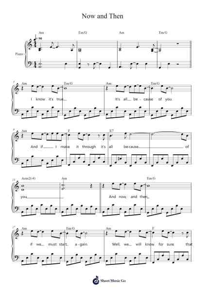 Now and Then Sheet Music by The Beatles-Arr.Rooyves Muralph