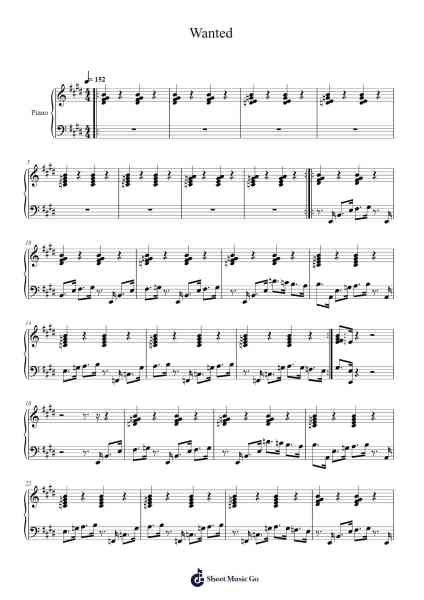 Wanted Sheet Music by Hiromi Uehara-Arr.Galsnick Theothew