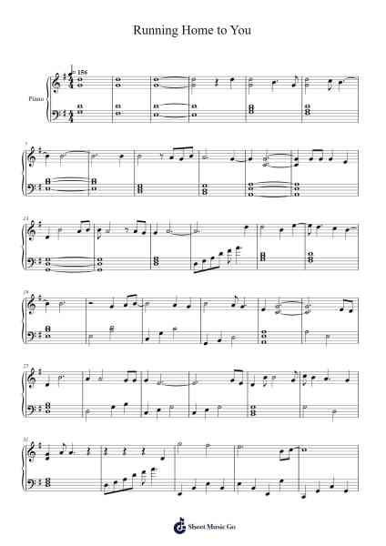 Running Home to You Sheet Music by Grant Gustin-Arr.Sonxe