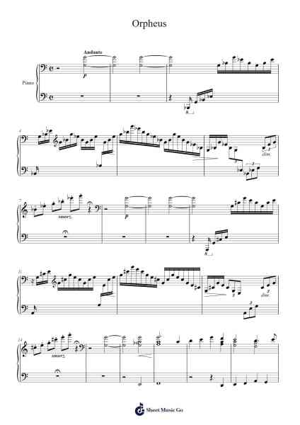 Orpheus, S.98 Sheet Music by Franz Liszt-Arr.Huttling Blithebelle