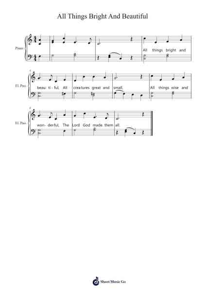 All Things Bright and Beautiful Sheet Music by Owl City-Arr.Hillian