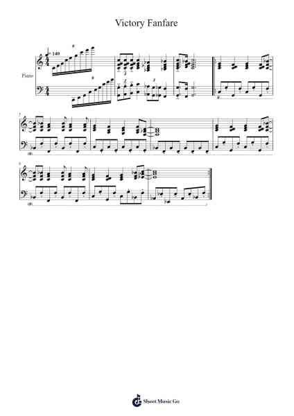 Victory Fanfare Sheet Music by Nobuo Uematsu-Arr.Prittlay