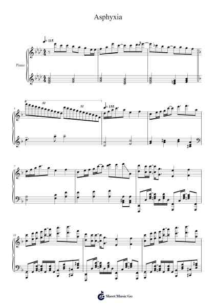 Asphyxia Sheet Music by Cö shu Nie-Arr.Haletra Kimstone