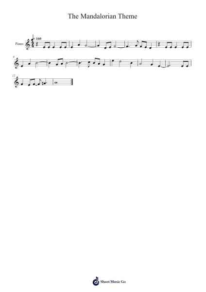 The Mandalorian Theme Sheet Music by Ludwig Göransson-Arr.Springbott Fitchblume
