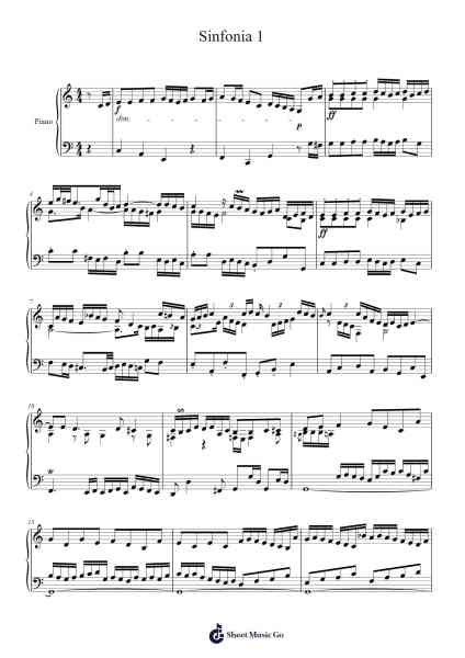 Sinfonia 1 Sheet Music by atmaninov-Arr.Hason