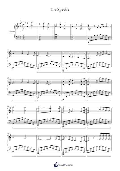 The Spectre Sheet Music by Alan Walker-Arr.Lizly Hojo