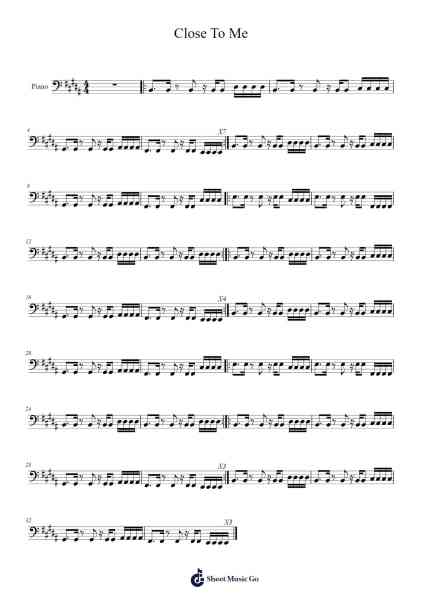 Close To Me Sheet Music by The Cure-Arr.Louiste