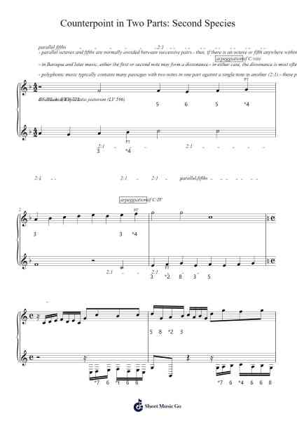 Counterpoint in Two Parts: Second Species Sheet Music by Marc Sabatella-Arr.Matlas