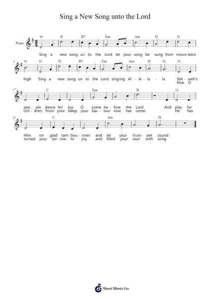 Sing a New Song unto the Lord Sheet Music by Dan Schutte-Arr.Pegville