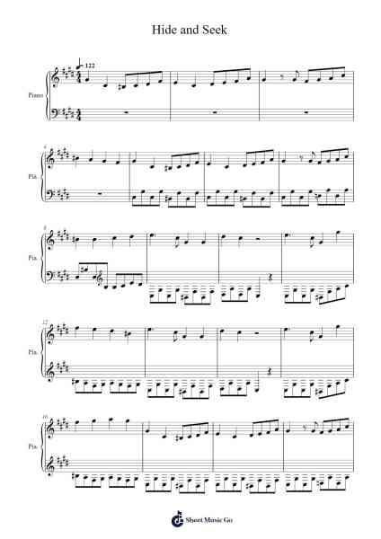 Hide and Seek Sheet Music by -Arr.Strongco