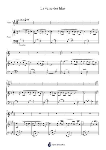 La valse des lilas Sheet Music by Michel Legrand-Arr.Sigjeff