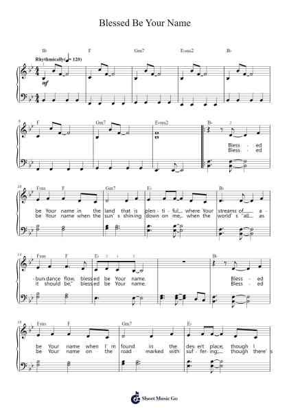 Blessed Be Your Name Sheet Music by Matt Redman-Arr.Thodorejoan