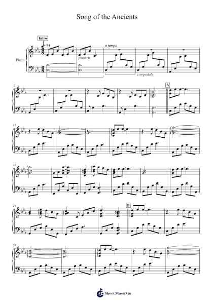 Song of the Ancients Sheet Music by Keiichi Okabe-Arr.Canzel