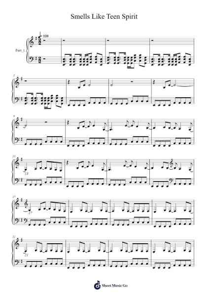 Smells Like Teen Spirit Sheet Music by Nirvana-Arr.Backpert Poexon