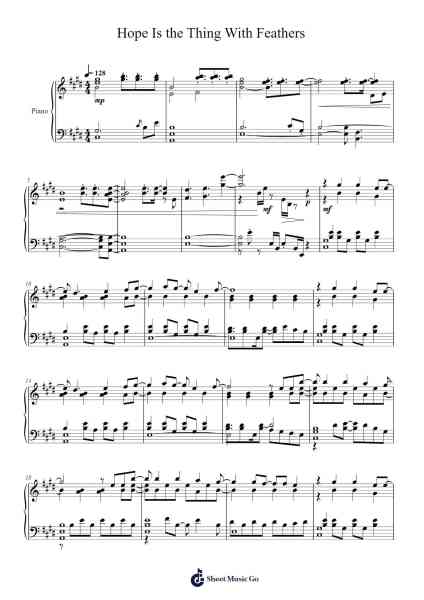 Hope Is the Thing With Feathers Sheet Music by HOYO-MiX-Arr.Xefunk Huttrick