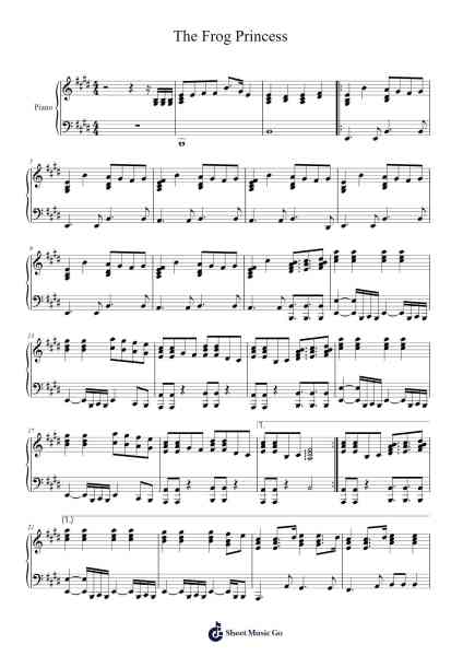 The Frog Princess Sheet Music by The Divine Comedy-Arr.Shirnett