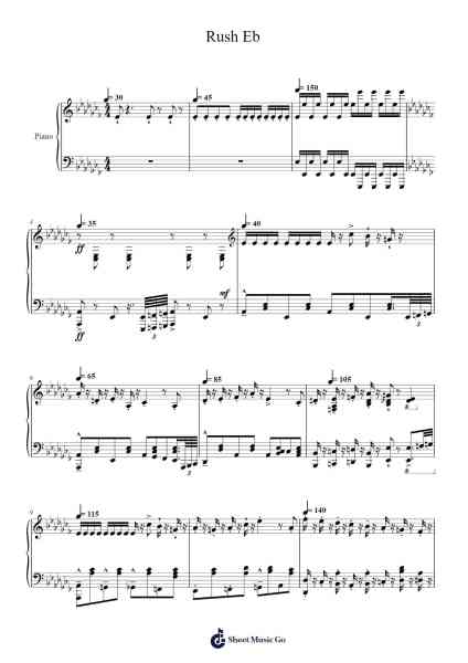 Rush E Sheet Music by Sheet Music Boss-Arr.Duntrick