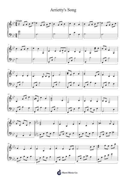 Arrietty's Song Sheet Music by Cecile Corbel-Arr.Boycegold