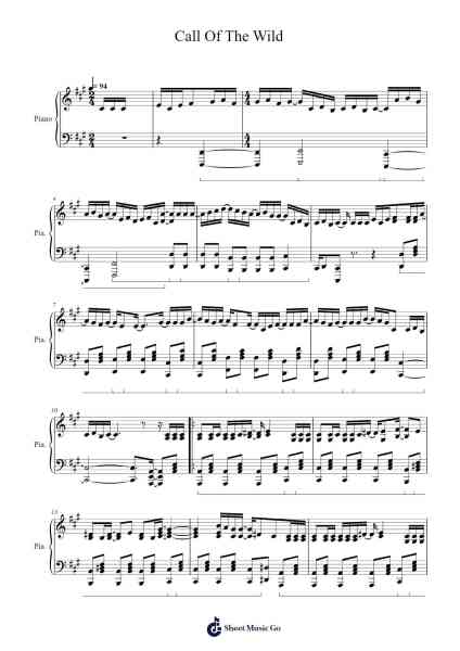 Call Of The Wild Sheet Music by Powerwolf-Arr.Derion