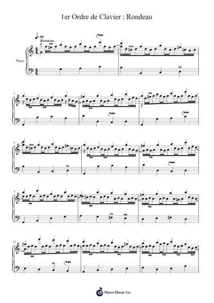 1er Ordre de Clavier : Rondeau Sheet Music by atmaninov-Arr.Hubpir