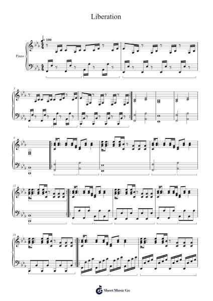 Liberation Sheet Music by Harold van Lennep-Arr.Cookegil